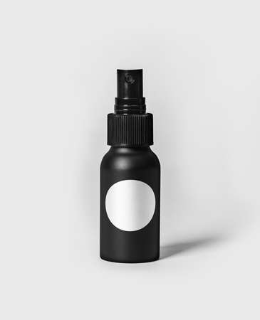 Spray bottle for cosmetic mockup with copy spaceの写真素材