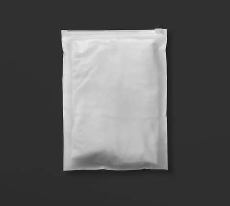 Plastic envelope packaging mockup with copy spaceの写真素材