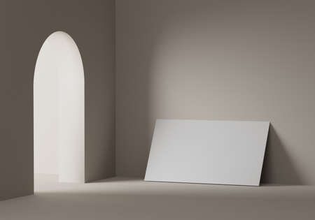 Business card mockup in room, copy space for your design, 3d rendering studioの写真素材