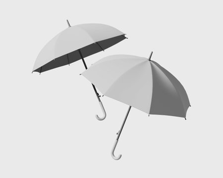 Umbrella mockup template with copy space for your logo or graphic designの写真素材