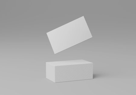 Group of minimal business card mockup template with copy space for your logo or graphic design, 3d rendering studioの写真素材
