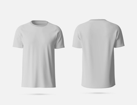 T-Shirt mockup template with copy space for your logo or graphic design, 3d rendering studioの写真素材