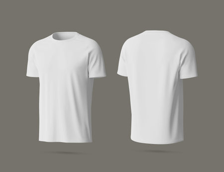 T-Shirt mockup template with copy space for your logo or graphic design, 3d rendering studioの写真素材