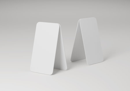 Group of minimal business card mockup template with copy space for your logo or graphic design, 3d rendering studioの写真素材