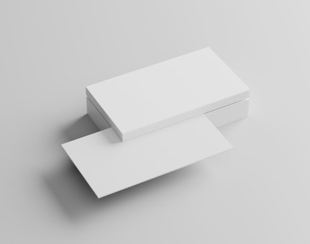 Group of minimal business card mockup on deskの写真素材