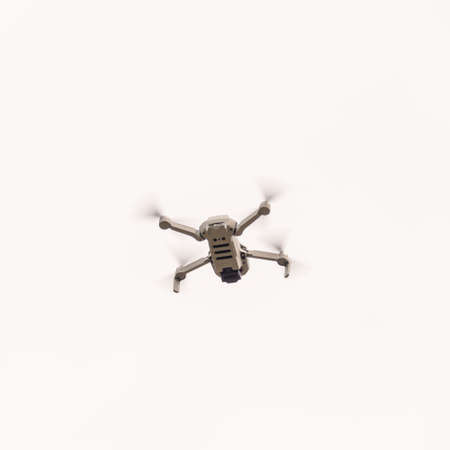 Quadrocopter small in flight close up isolateの写真素材