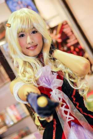 Bangkok, Thailand - November 13  An unidentified Japanese anime cosplayer at Union Mall on November...
