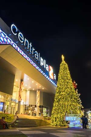 Lampang, Thailand - 31 December 2014: Central Plaza the most famous shopping mall in Lampang...