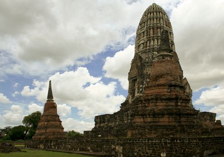 various views of the ancient thai capital of ayutthayaの写真素材