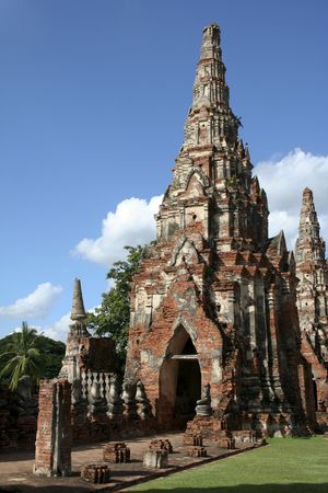 various views of the ancient thai capital of ayutthayaの写真素材