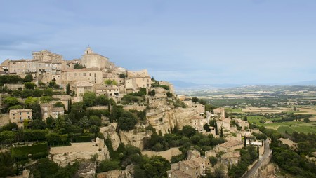 hill town of gordes in provence franceの写真素材