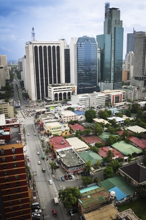 makati avenue running through the central business district of manila in the philippinesのeditorial素材