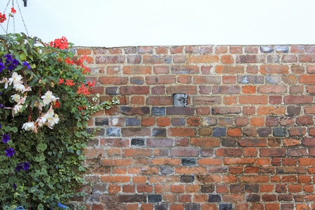 old brick wall on side of mill building in st albans england
