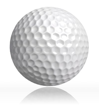 golf ball on white background. の写真素材