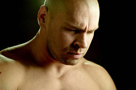 Emotional portrait of a prayerの写真素材