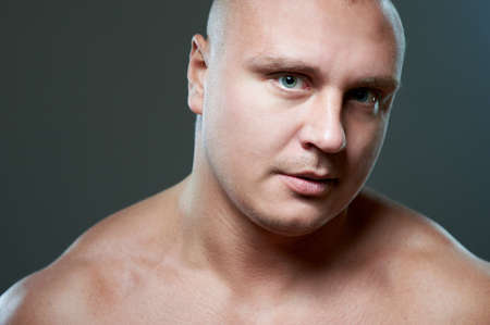 Closeup portrait of handsome young manの写真素材