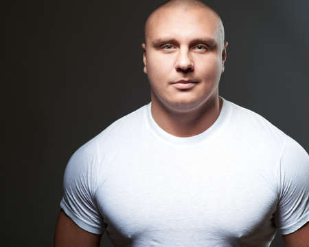 Closeup portrait of handsome young manの写真素材