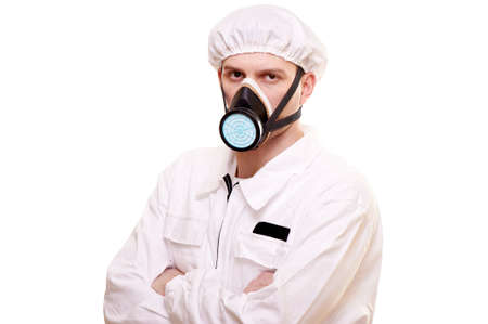 Portrait of a man in protective wear
