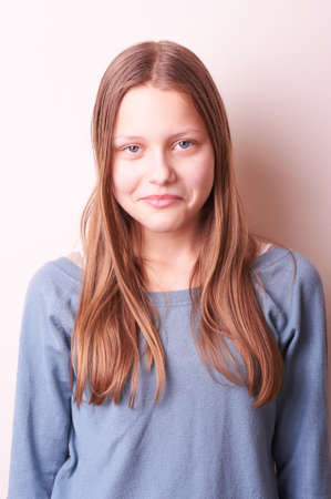 Portrait of a lovely cute teen girl