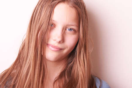 Portrait of a lovely cute teen girl