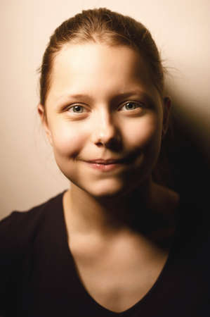 Cute nice happy teen girl smiling