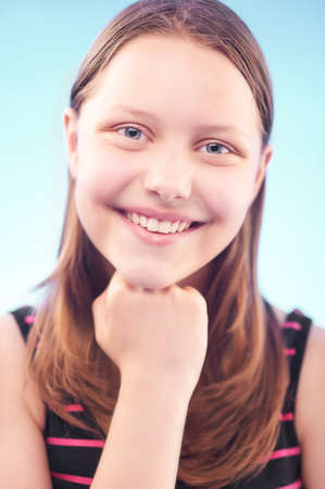 Nice cute teen girl smiling