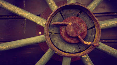 Old style wheels, retroの写真素材