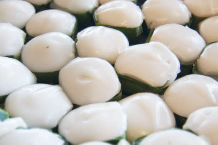 Thai pudding with coconut topping  (Ta-koh)の写真素材