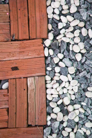half brick and stone Backgroundの写真素材
