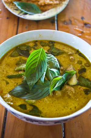 Spicy Thai green curry (Gaeng Keow Wan Gai)の写真素材
