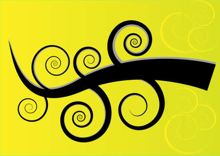 Flowers black: abstract line designのイラスト素材