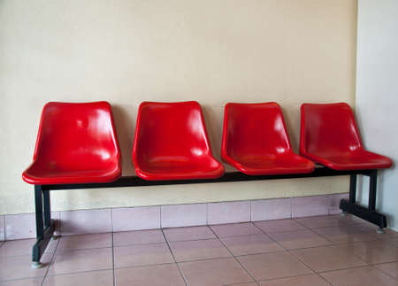 Wet red modern chairの写真素材