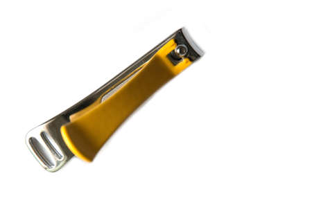 yellow nail scissors without background