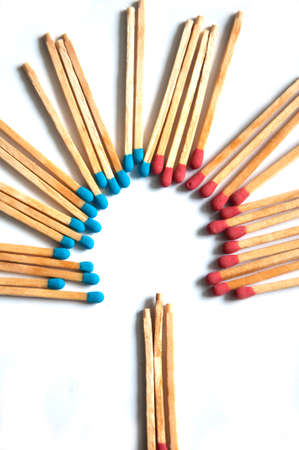 match top view in  box on white backgroundの写真素材