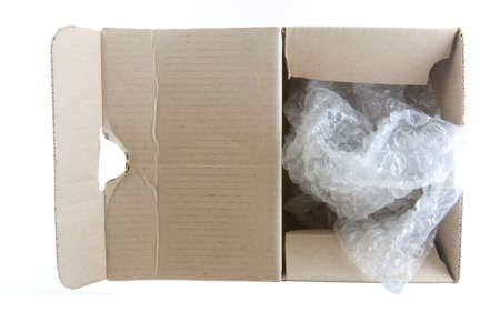 cardboard box on white background