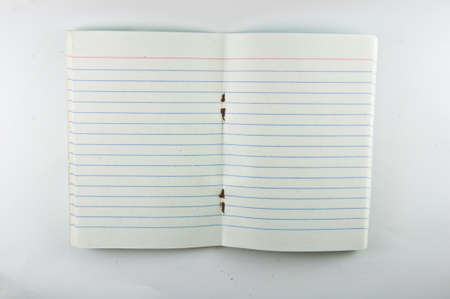 mini notebook on white backgroundの写真素材