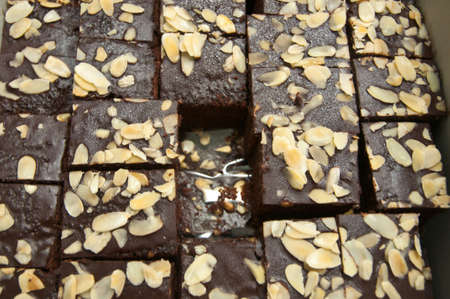 best chewy moist chocolate browniesの写真素材