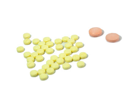 Medicine Varicolored on a white backgroundの写真素材
