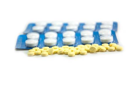 Medicine background. Set of tabletの写真素材
