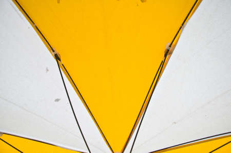Close-up detail of a  sunshade under hard sun-light.の写真素材
