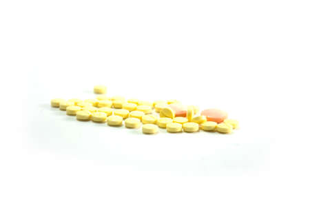 many  generic medicine on white backgroundの写真素材