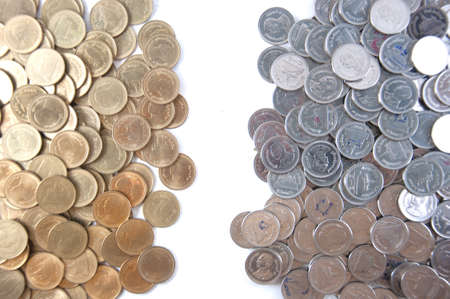 Thai Coin 2 baht gold and silverの写真素材