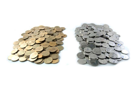 Thai Coin 2 baht gold and silverの写真素材