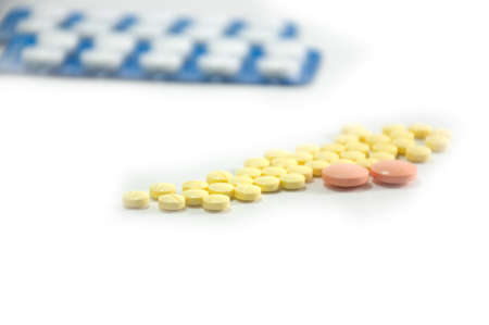 Medicine background  Set of tabletの写真素材