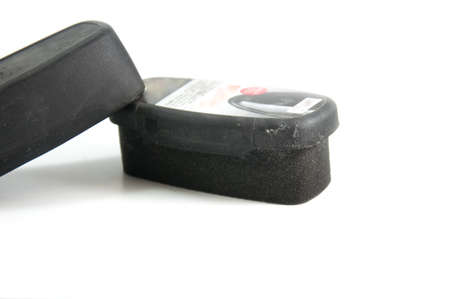 Shoe brush isolated on whiteの写真素材