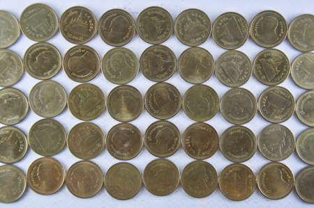 Thai Coin 2 baht gold and silverの写真素材