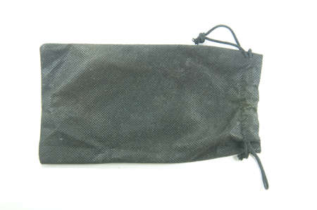 open black bag on white backgroundの写真素材