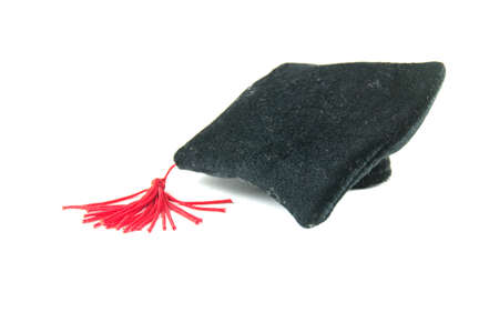 Graduation cap. Isolated on white backgroundの写真素材