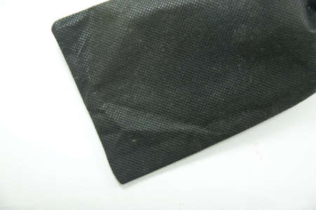 black bag on white blackgroundの写真素材