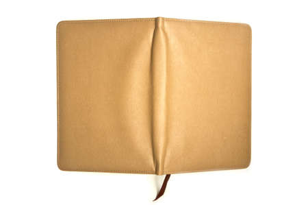 Light brown leather notebookの写真素材